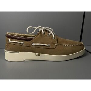 Sperry A/O Cup Leather Tan Shoes Mens Size 11.5 Brown Boat Deck Top-Sider Casual